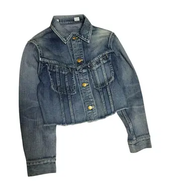 SPICK AND SPAN 데님 자켓 숏 기장 데미지 가공 M