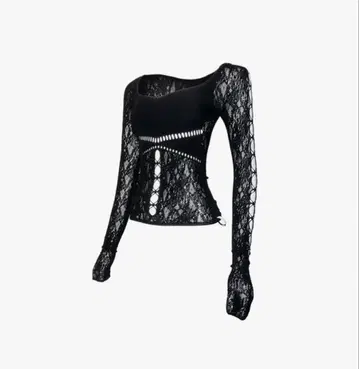 TR34228 S ruched sculpt body lace black
