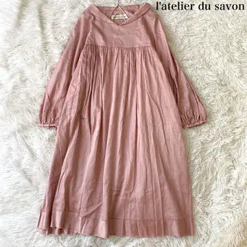l'atelier du savon 쁘띠 칼라 코튼 개더 원피스