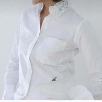 MADISONBLUE HELLO 셔츠 02 화이트 메시지 셔츠