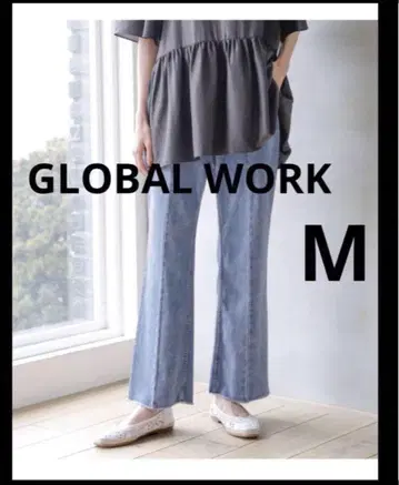 GLOBAL WORK GOOD 데님 플레어 팬츠/904774 M
