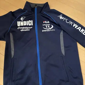 FILA UNDICI 11 풀 집업 저지 네이비