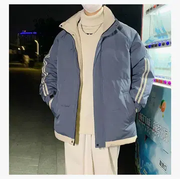 충전솜 캐주얼 방한 방풍 두꺼운 원단 레이어드 아웃도어 상의 남성용