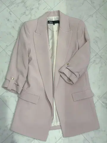 ZARA 핑크 테일러드 자켓 XS