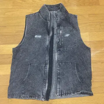 그레이 데님풍 집업 베스트