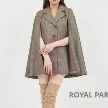 ROYAL PARTY 로얄 파티 케이프 코트 브라운 로이파