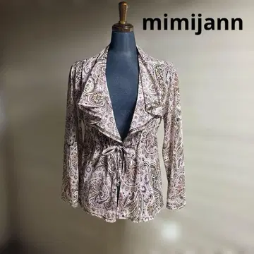 새상품! mimijann 페이즐리 무늬 긴팔 가디건