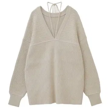 CLANE MIX COLOR STRING WIDE KNIT TOPS
