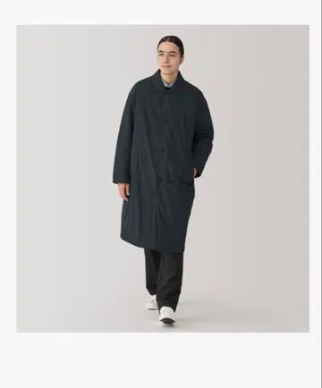 [MUJI] 코트 신사 워셔블 솜 스텐카라 코트 남성용