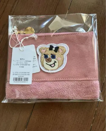 [ 새상품 ] 러브러리 바이 페이 올드 테디 걸 와펜 파우치 핑크
