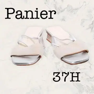 [ Panier ] 파니에 샌들 뮬 23.5 플랫 클리어 스타일리시