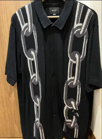 HUF 체인 패턴 가디건 L size