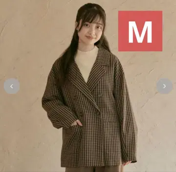 [택 포함 미사용 새상품] 시마무라 choco 체크 무늬 자켓 M
