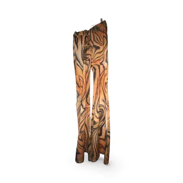 [ Tiger Animal Print Flared Pants ]