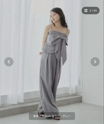 [ SALON by Chico ] 2way 리본 디자인 베어 콤비네존
