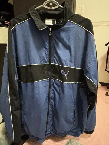 PUMA 나일론 자켓 L 파랑/블랙