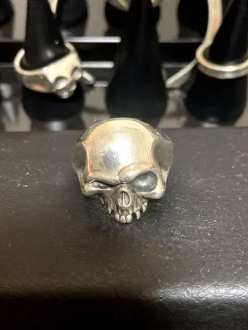 실버 스컬 반지