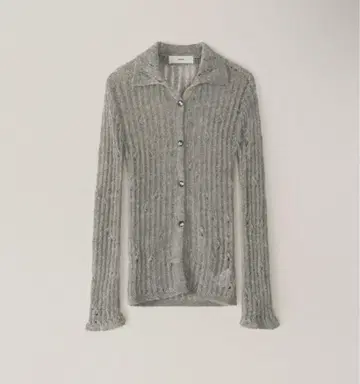 OHOTORO Feather Damage Cardigan gray