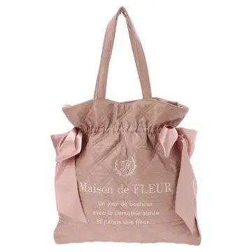 Maison de FLEUR 퀼팅 토트백 핑크