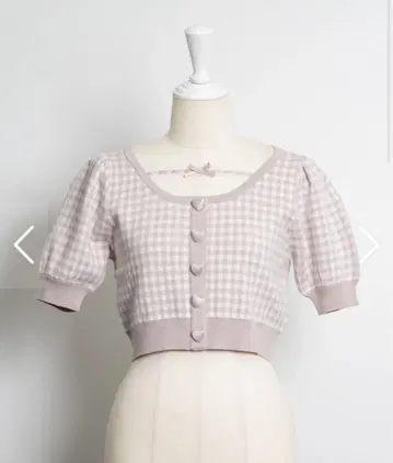 pium 하트 버튼 레이스 테이프 니트