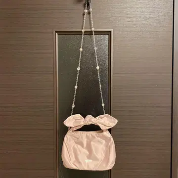 epine 리본 Pearl & Bijou 체인 백 핑크