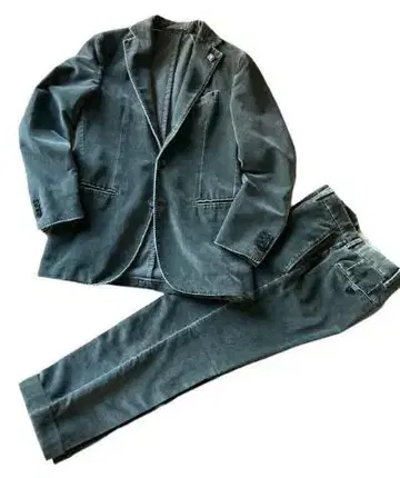 LARDINI 벨로아 셋업 이탈리아제 부토니에르