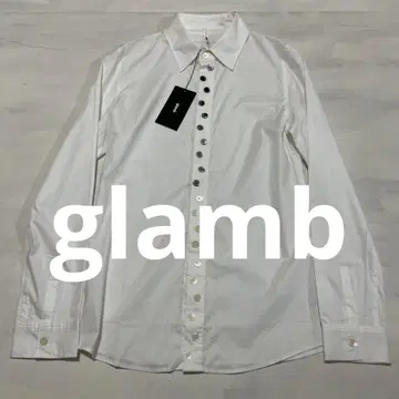 택 포함 새상품 정가 15252엔 glamb 버튼 디자인 화이트 셔츠