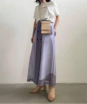 아메리빈티지 AMERI MEDI SHEER TRENCH SKIRT