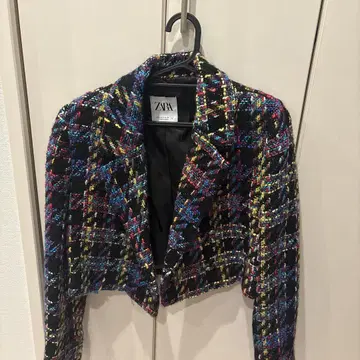 ZARA 멀티 컬러 크롭 자켓