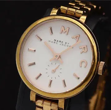 MARC BY MARC JACOBS 아날로그 손목시계 골드 작동품