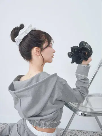 다리치 레이스 스크런치 블랙 스크런치