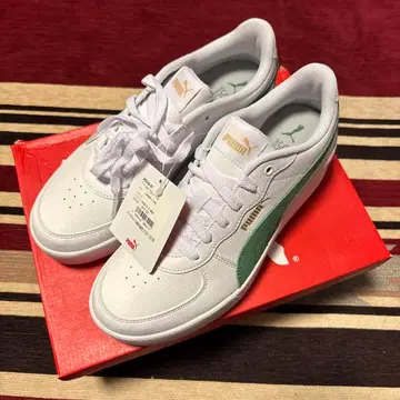 아베 료헤이 모델 PUMA 플랫폼 스니커즈 화이트/그린 24cm