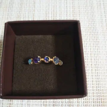 새상품급 아가트 멀티 컬러 반지 9호