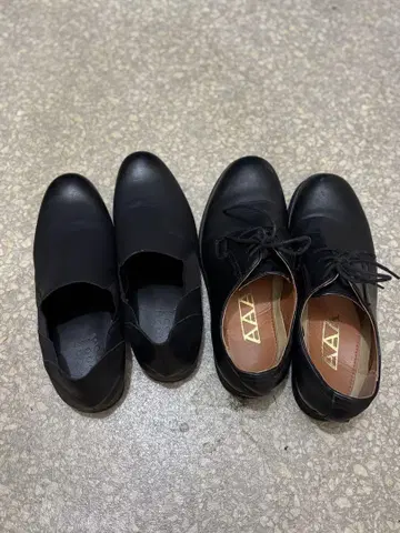 블랙 가죽 신발 세트