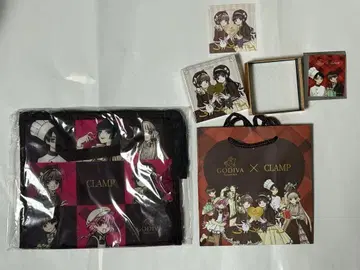 CLAMP GODIVA 콜라보 보냉 백 쇼핑백 스티커 빈 박스