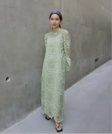 아메리 롱 원피스 MEDI INDIAN BIG LACE DRESS M