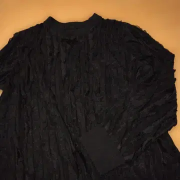 national store calof 블랙 플리츠 긴팔 T셔츠 LL