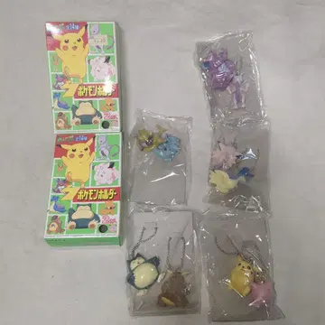 90년대 당시품 포켓몬 홀더 5개 세트 헤이세이 레트로 피규어 키링