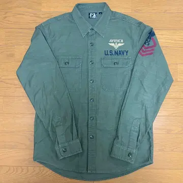 AVIREX U.S.NAVY 밀리터리 셔츠 M 사이즈