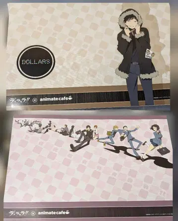 듀라라라!! 오리하라 이자야 집합 애니메이트 카페 런천 매트 2종 레어