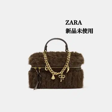 완판템 ZARA 인조 모피 하드 핸드백 택 포함 새상품