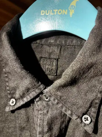 이탈리아제 [ 120% lino ] 빈티지 린넨 (마) 셔츠 블랙