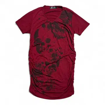 skull design drape cut sew Y2K 헤이세이 갸루