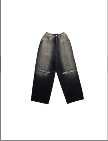 Chikashitsu+ vintage wash damage denim