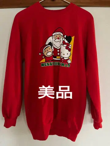 산리오 산타 디자인 트레이닝복 빨간색