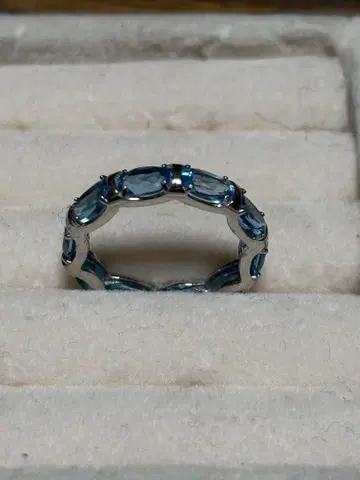 블루 토파즈 풀 이터니티 반지 12호