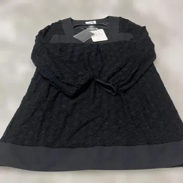 [ 새상품 ] 옵티 블랙 긴팔 레이스 티셔츠 L