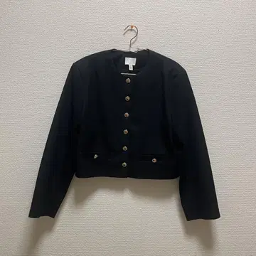 H&M 에이치앤엠 아우터 노카라 블랙 자켓
