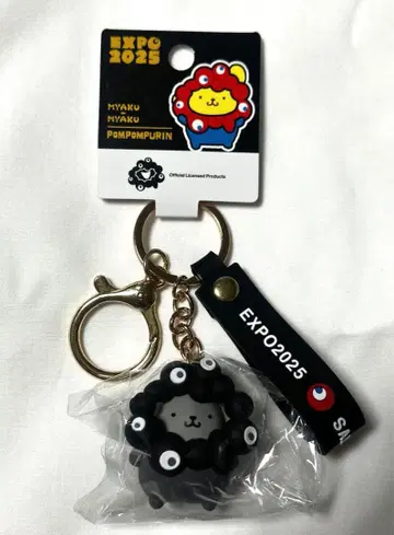 간사이 만박 산리오 블랙 미야쿠미야쿠 키링 폼폼푸딩