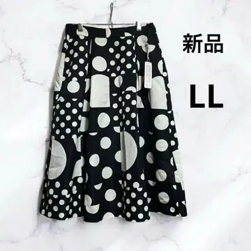 택 포함 새상품 랜덤 도트 스커트 LL 사이즈 빅 사이즈